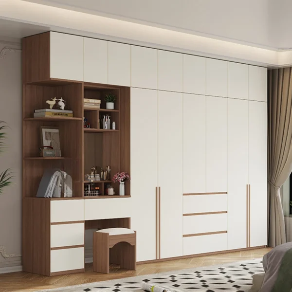 Armarios abiertos para dormitorio, armario de madera, aparador estético, barato - Imagen 2