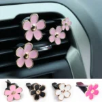 Daisy-Clip de Perfume para salida de aire de coche, Mini flor bonita, aromaterapia, decoración Interior creativa para coche, accesorios ambientadores