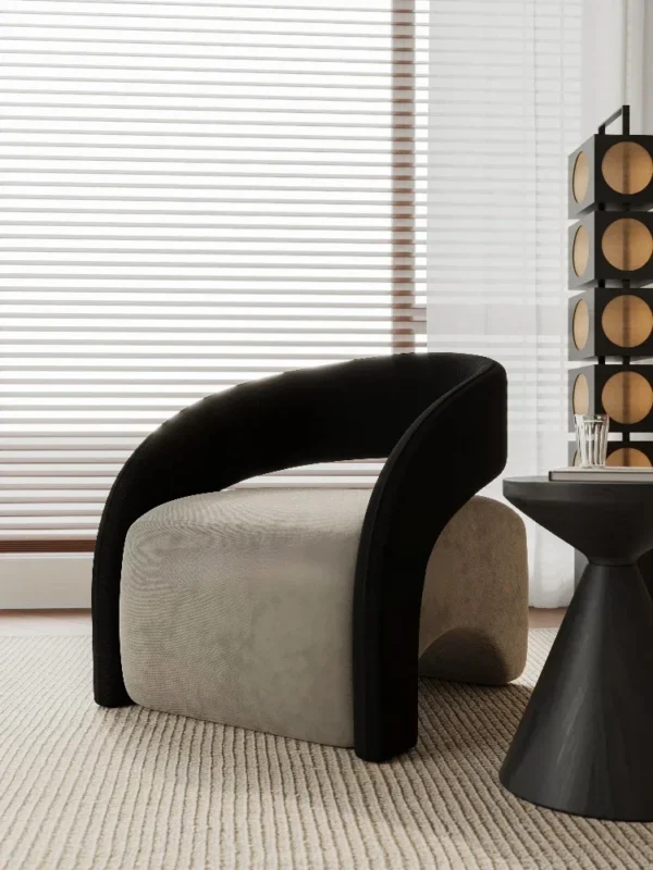 Silla individual para sala de estar, sofá individual perezoso, silla de ocio de diseñador, sofá individual ligero de lujo de alta gama - Imagen 2