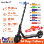 Mankeel MK083 36v 350W 10.4Ah 18.7MPH Scooter eléctrico adulto 8,5 "autoequilibrio plegable Kick Escooter aplicación inteligente almacén UE EE. UU.
