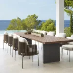 Muebles de jardín de lujo, juegos de exterior, Patio trasero único, juegos de muebles de exterior, efecto ratán, sillas de jardín Mueble europeas
