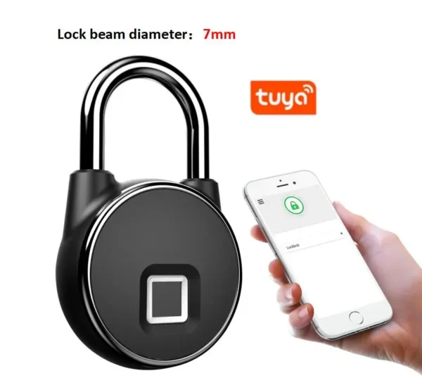 TUYA-candado de huella digital IP65 de aleación de Zinc, adecuado para bolsa de viaje, cerradura de gabinete, almacén, sótano, jardín, cerradura de puerta - Imagen 4