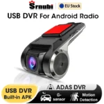 Srnubi para reproductor Android Radio de coche DVD navegación HD coche DVR USB ADAS cámara de salpicadero unidad principal alarma de voz de Audio automático LDWS G-Shock