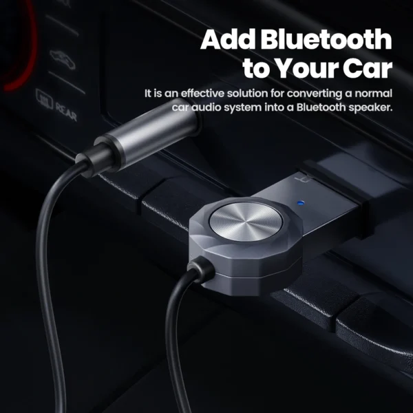 Toocki-adaptador auxiliar Bluetooth 3,5 para coche, Dongle USB a conector de 5,1mm, Kit de manos libres para receptor, transmisor BT - Imagen 3