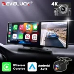 10,26 ''4K Dash Cam coche DVR Android Auto pantalla de visualización Carplay sistema de coche inteligente grabadora de vídeo Monitor con cámara trasera 5G WIFI