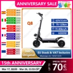 Q8 eScooter-patinete eléctrico con Motor Dual de 6000W, batería de 60V 35ah, neumáticos todoterreno de 11 pulgadas, amortiguador hidráulico