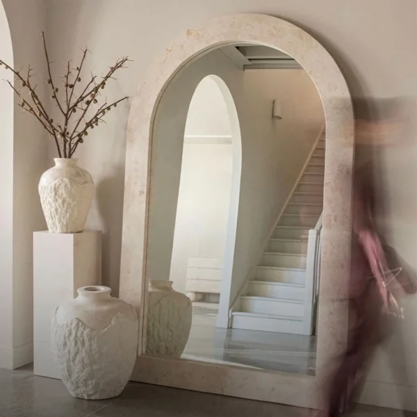 Espejo cuadrado De boda De diseñador, calidad De maquillaje, estética De lujo, Espejos De suelo para casa, longitud artística, decoración De pared grande - Imagen 3