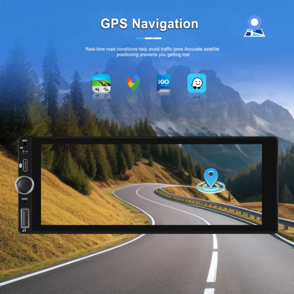 LeeKooLuu-Radio con GPS para coche, reproductor Multimedia con Android 6,86, 1 Din, 13,0 pulgadas, 2 gb + 64 gb, Bluetooth, WIFI, Carplay - Imagen 5