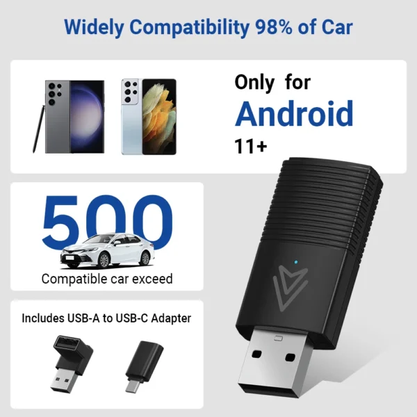 Ottomotion MINI adaptador inalámbrico Android Auto USB Stick accesorios de coche para Skoda VW Mazda Toyota Kia Ford para teléfono Android - Imagen 6