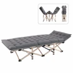 Cama plegable portátil moderna para acampar, viajar, almuerzo, oficina, balcón, siesta, tumbonas reclinables, muebles de jardín