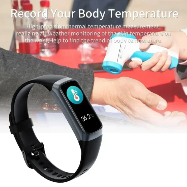 Xiaomi Amoled reloj inteligente hombres 2024 banda inteligente mujeres ritmo cardíaco sangre Smartwartch pulsera inteligente impermeable deporte Fitness Tracker - Imagen 6