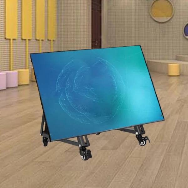 2 soportes para TV móvil de baja altura, soporte para TV rodante de Metal estable que ahorra espacio con monitor de ruedas, soporte de suelo para conferencias LCD - Imagen 5