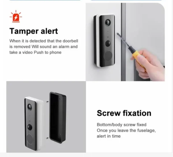 3MP 1296P Tuya APP Bluetooth dejar mensaje inalámbrico WIFI IP timbre con timbre interior Video puerta teléfono visor Visual de puerta - Imagen 5