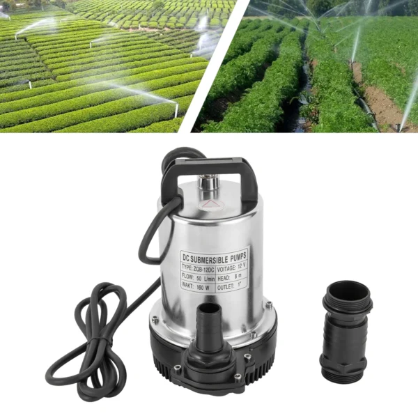 Bomba sumergible de agua sucia, herramienta eléctrica para estanque, transferencia de inundación, CC de 12V, 50l/Min - Imagen 2