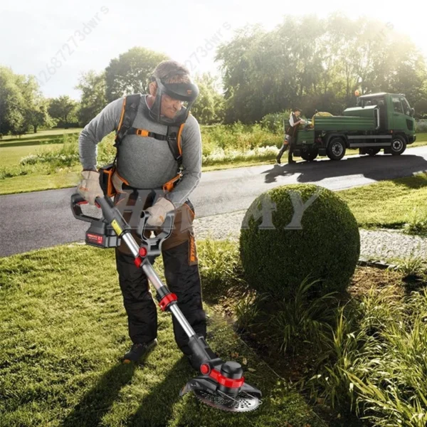 Cortacésped eléctrico de 6/8 pulgadas, Motor sin escobillas, cortador inalámbrico, deshierbe doméstico recargable para herramientas de poda de corte de césped y jardín - Imagen 3