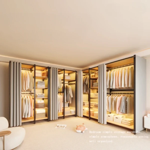 Armario Para ropa, organizador de almacenamiento, armarios abiertos, pantalla moderna de lujo, muebles modernos de gran capacidad Para Casa
