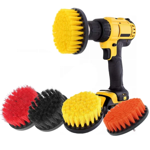 Kit de limpieza de cepillo de taladro eléctrico para limpiar alfombras, cuero, vidrio, neumáticos de coche, tapicería, sofá, muebles de madera, lavado de coches