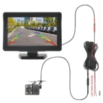 Cámara de Vista trasera de coche, pantalla LCD TFT de 4,3 pulgadas de ancho o Monitor, visión nocturna impermeable, respaldo de marcha atrás, marcha atrás, marcha atrás de estacionamiento 2 en 1