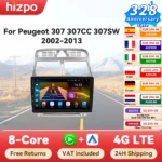 Autoradio Hizpo 7862 para Peugeot 307 307CC 307SW 2002 - 2013 sistemas inteligentes inalámbricos CarPlay Android No 2 din 2din DVD
