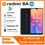 Xiaomi Redmi 8A smartphone 4G 64G firmware Global 5000mAh 6,22 pulgadas Snapdargon 439 12MP 18W reconocimiento Facial teléfono usado