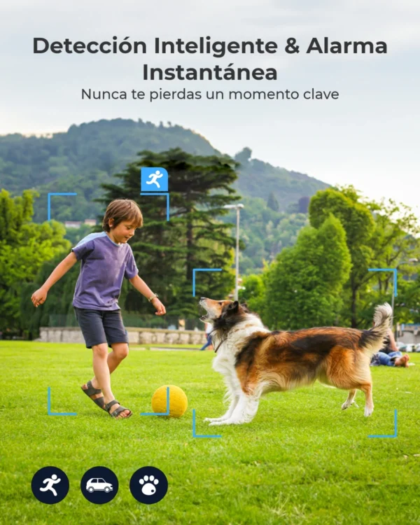 Cámara de seguridad inalámbrica reolink 4K con batería Solar, visión nocturna en Color de 5MP, WiFi de 2,4/5Ghz, cámara IP para exteriores - Imagen 4