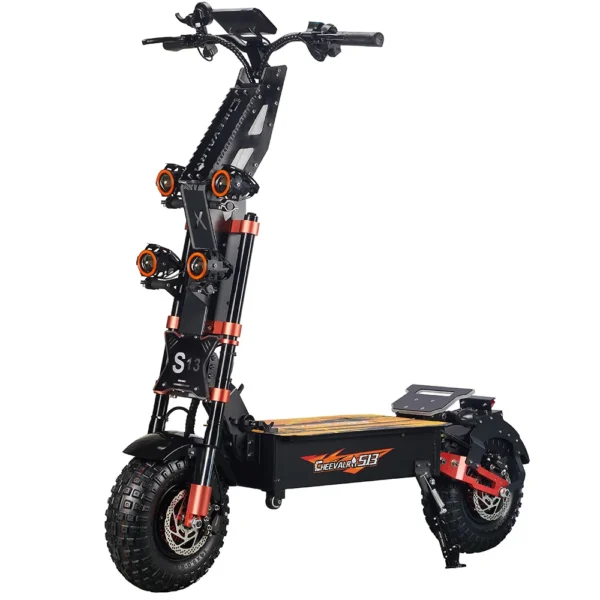 Cheevalry-patinete eléctrico S13 para adulto, Scooter todoterreno potente con Batería de 60V y 40Ah, 2x4000W - Imagen 2