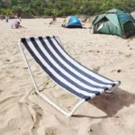 Sillón al aire libre, silla portátil para siesta, Camping, playa, tomar el sol, silla de ocio, almacenamiento conveniente con bolsa de almacenamiento incluida