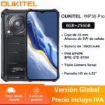 Teléfono inteligente resistente Oukitel WP36 Pro, 10600 mAh, pantalla HD+ de 6,52", 6 GB, 256 GB, Android 13, cámara de 13 MP