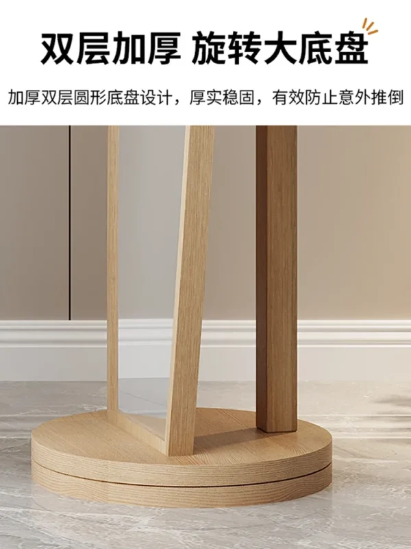 Espejo de tocador de cuerpo completo para el hogar, Perchero de longitud completa integrado, espejo giratorio móvil grande para sala de estar - Imagen 5