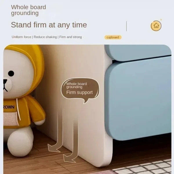 Mesita de noche moderna con cajones dobles, bonita mesita de noche para niños, armario blanco multifuncional para dormitorios de niñas - Imagen 4