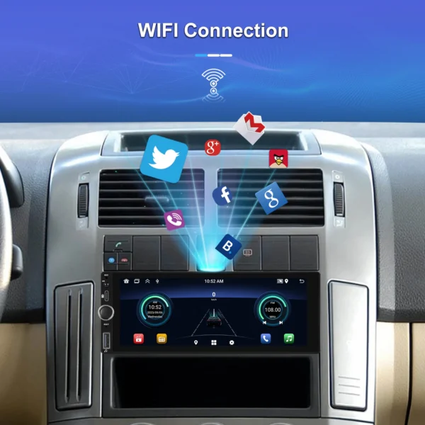 LeeKooLuu-Radio con GPS para coche, reproductor Multimedia con Android 6,86, 1 Din, 13,0 pulgadas, 2 gb + 64 gb, Bluetooth, WIFI, Carplay - Imagen 4
