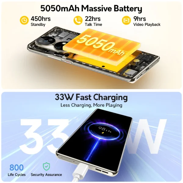 Ulefone-teléfono inteligente Note 17 Pro versión Global, dispositivo con pantalla curva AMOLED de 6,78 pulgadas, 120HZ, 24GB + 256GB, cámara de 108MP, Android 13, 5050mAh - Imagen 4