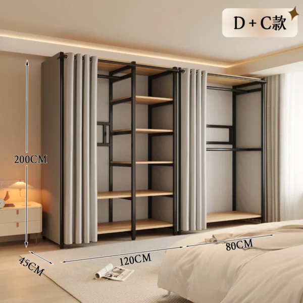 Armario Para ropa, organizador de almacenamiento, armarios abiertos, pantalla moderna de lujo, muebles modernos de gran capacidad Para Casa - Imagen 4