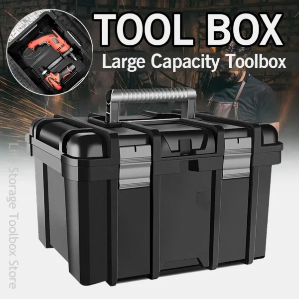 Caja de herramientas grande para aumentar la altura, maletas, caja de piezas de Hardware, organizador de herramientas portátil, caja de herramientas profesional para taller de garaje