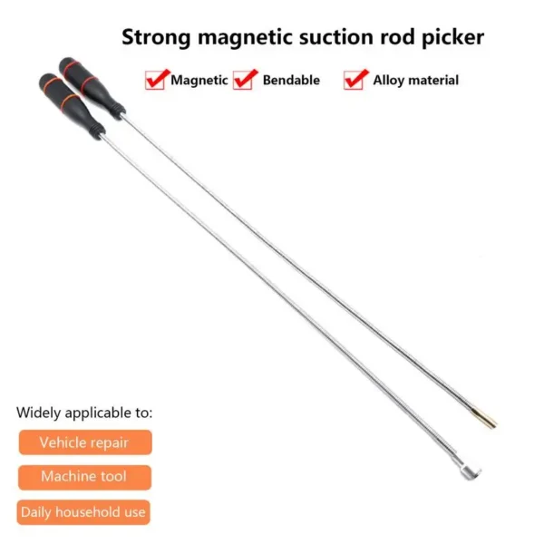 Kit de herramientas para coche con mango telescópico de tubo magnético, recogedor magnético portátil, herramientas de desmontaje de coche, herramientas de taller mecánico - Imagen 3