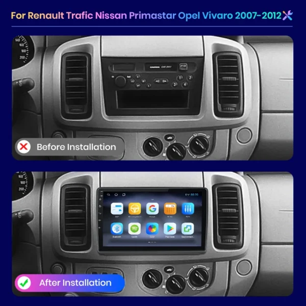 Junsun Android 13 CarPlay inalámbrico para Android Auto Radio de coche para Renault Trafic Vivaro 2006-2010 GPS IPS 2din Autoradio - Imagen 2