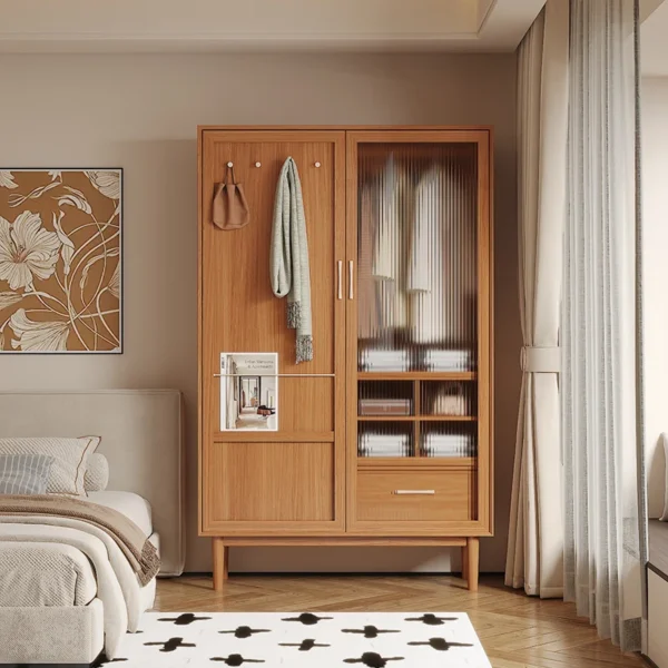 Armarios Vintage medianos, almacenamiento De Ropa De madera, armarios abiertos baratos para niñas, estante para dormitorio, Armario De Ropa, muebles para el hogar - Imagen 2