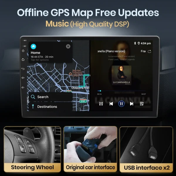 Junsun Android 13 CarPlay inalámbrico para Android Auto Radio de coche para Renault Trafic Vivaro 2006-2010 GPS IPS 2din Autoradio - Imagen 3