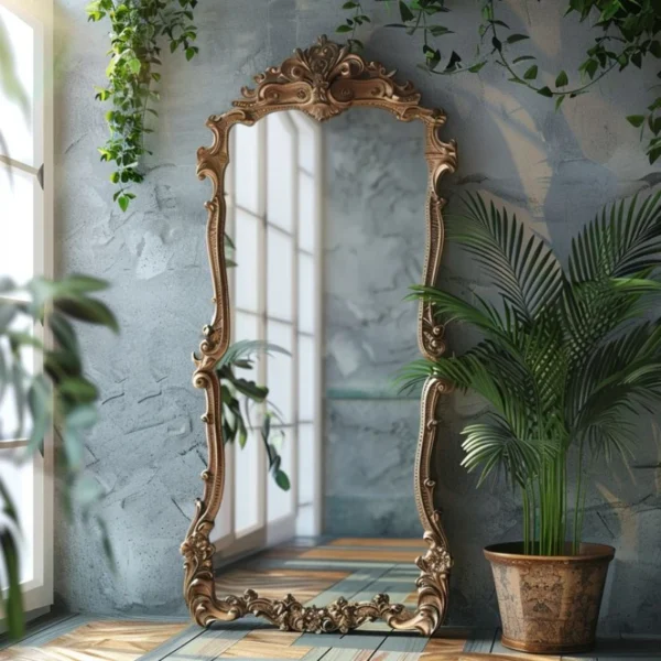 Espejo de maquillaje Universal grande, espejos de diseño de boda para niñas, sala de estar, dormitorio, suelo de cuerpo completo, decoración de habitación - Imagen 5