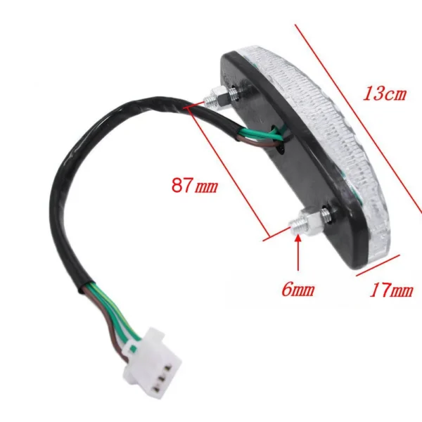 Luz trasera LED para motocicleta, luz de freno trasero para Mini ATV chino Quad 50cc 70cc 90cc 100c 110cc, piezas de motocicleta - Imagen 6