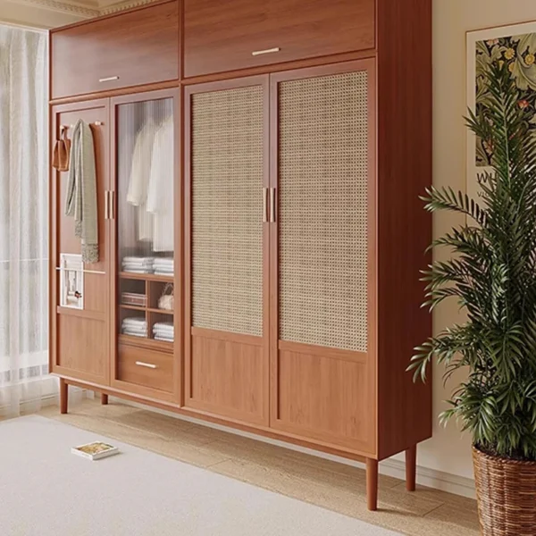 Armarios Vintage medianos, almacenamiento De Ropa De madera, armarios abiertos baratos para niñas, estante para dormitorio, Armario De Ropa, muebles para el hogar - Imagen 5