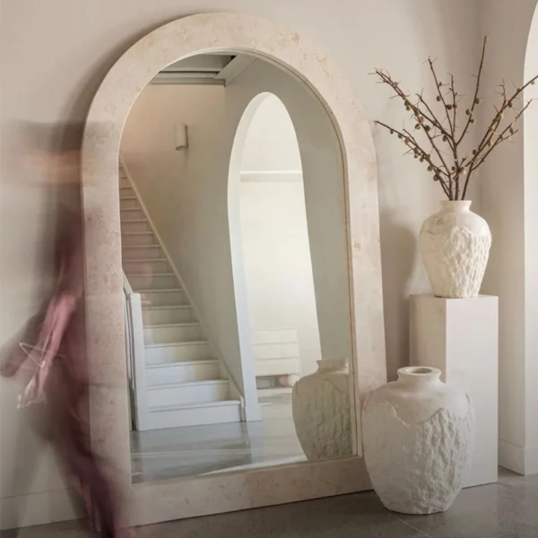 Espejo cuadrado De boda De diseñador, calidad De maquillaje, estética De lujo, Espejos De suelo para casa, longitud artística, decoración De pared grande - Imagen 2
