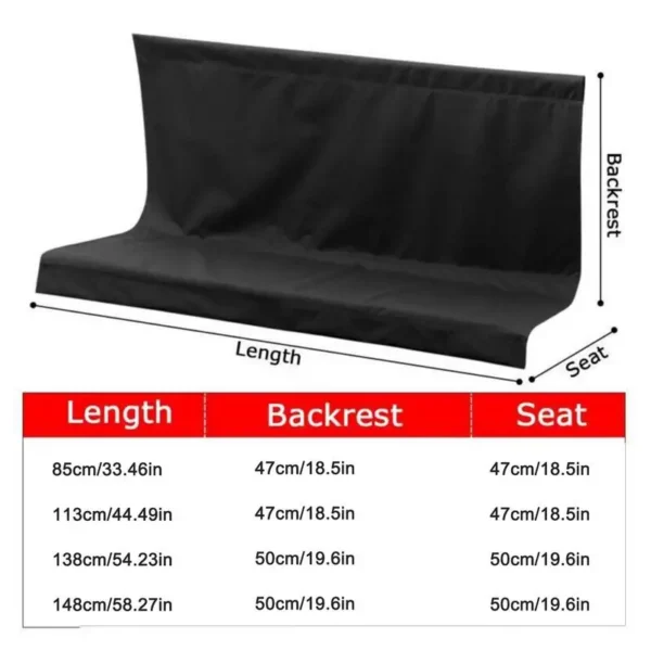 Fundas de columpio impermeables para silla columpio de Patio exterior, banco de porche, silla con eslinga, cojín de columpio de tela de repuesto negro - Imagen 5