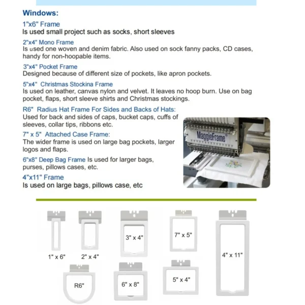 Viking Platinum MN 1000 Kit de bordado multimarco con marco de aro potente magnético para bolsillos de camisa, mangas, calcetines y respaldos de gorra - Imagen 2