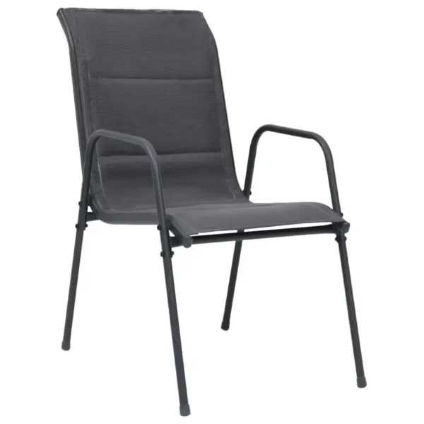 Muebles de acero antracita para comedor, 7 piezas, para exteriores - Imagen 4