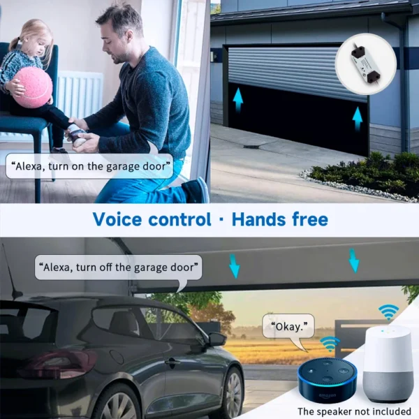 Tuya WIFI controlador inteligente de puerta de garaje aplicación interruptor inteligente controlado por voz con Alexa Echo Google Home Smart Life - Imagen 3