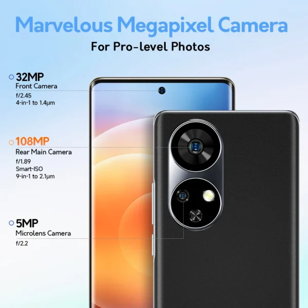 Ulefone-teléfono inteligente Note 17 Pro versión Global, dispositivo con pantalla curva AMOLED de 6,78 pulgadas, 120HZ, 24GB + 256GB, cámara de 108MP, Android 13, 5050mAh - Imagen 2