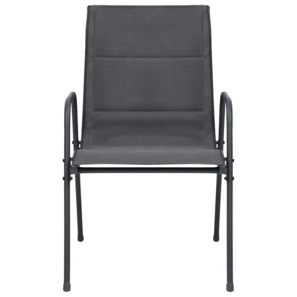 Muebles de acero antracita para comedor, 7 piezas, para exteriores - Imagen 5