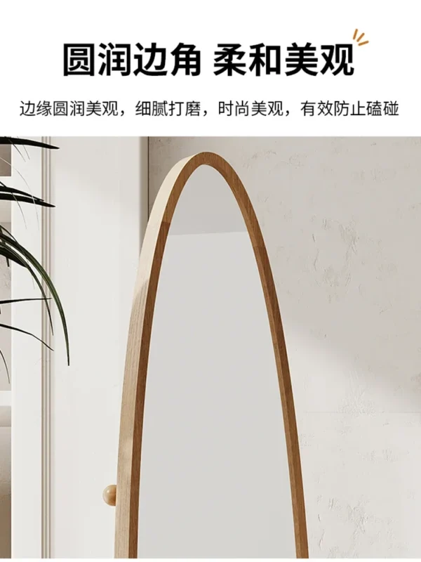 Espejo de tocador de cuerpo completo para el hogar, Perchero de longitud completa integrado, espejo giratorio móvil grande para sala de estar - Imagen 4