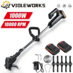 Cortacésped eléctrico inalámbrico, herramienta de jardín con batería recargable, Cargador rápido, 24V